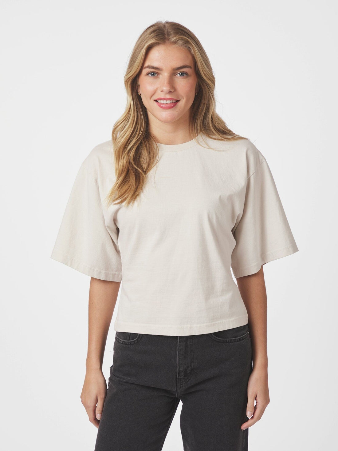 Asha Boxy Tee - Ivory