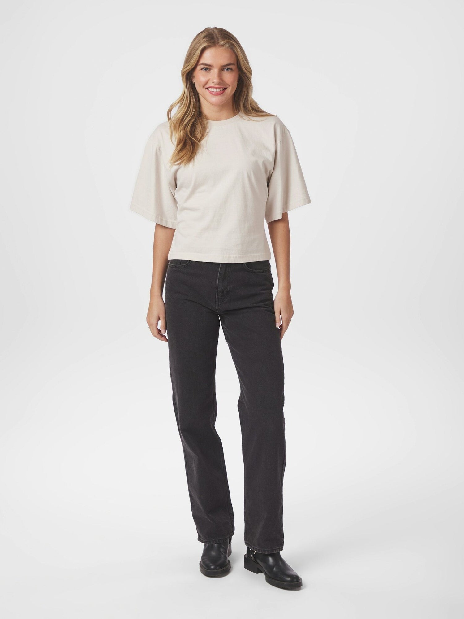 Asha Boxy Tee - Ivory