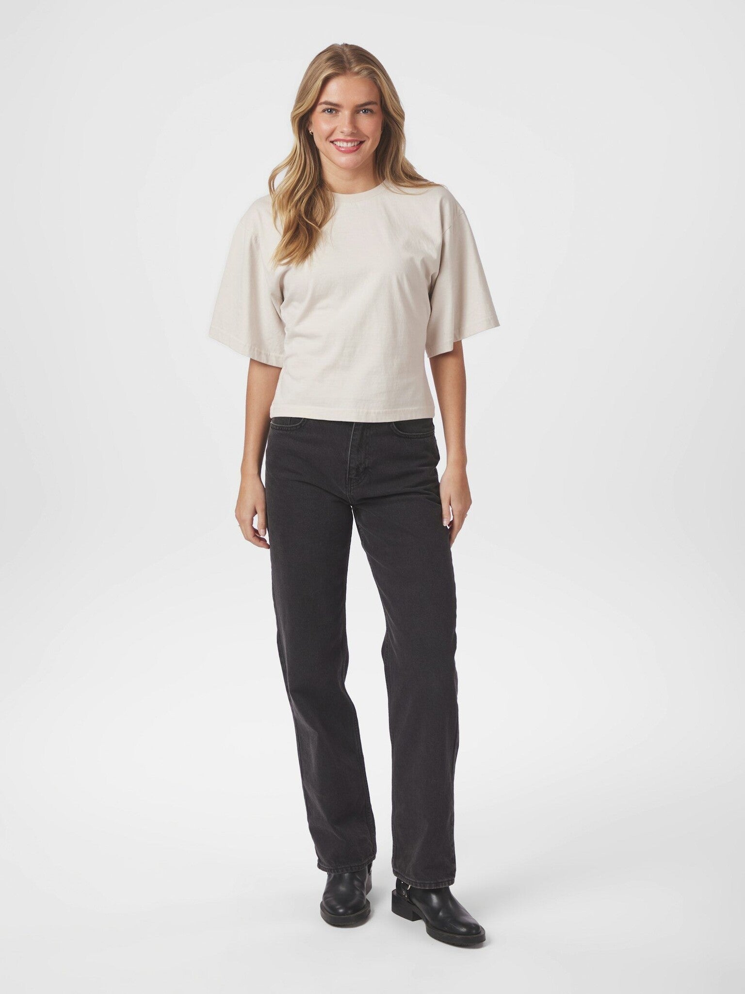 Asha Boxy Tee - Ivory