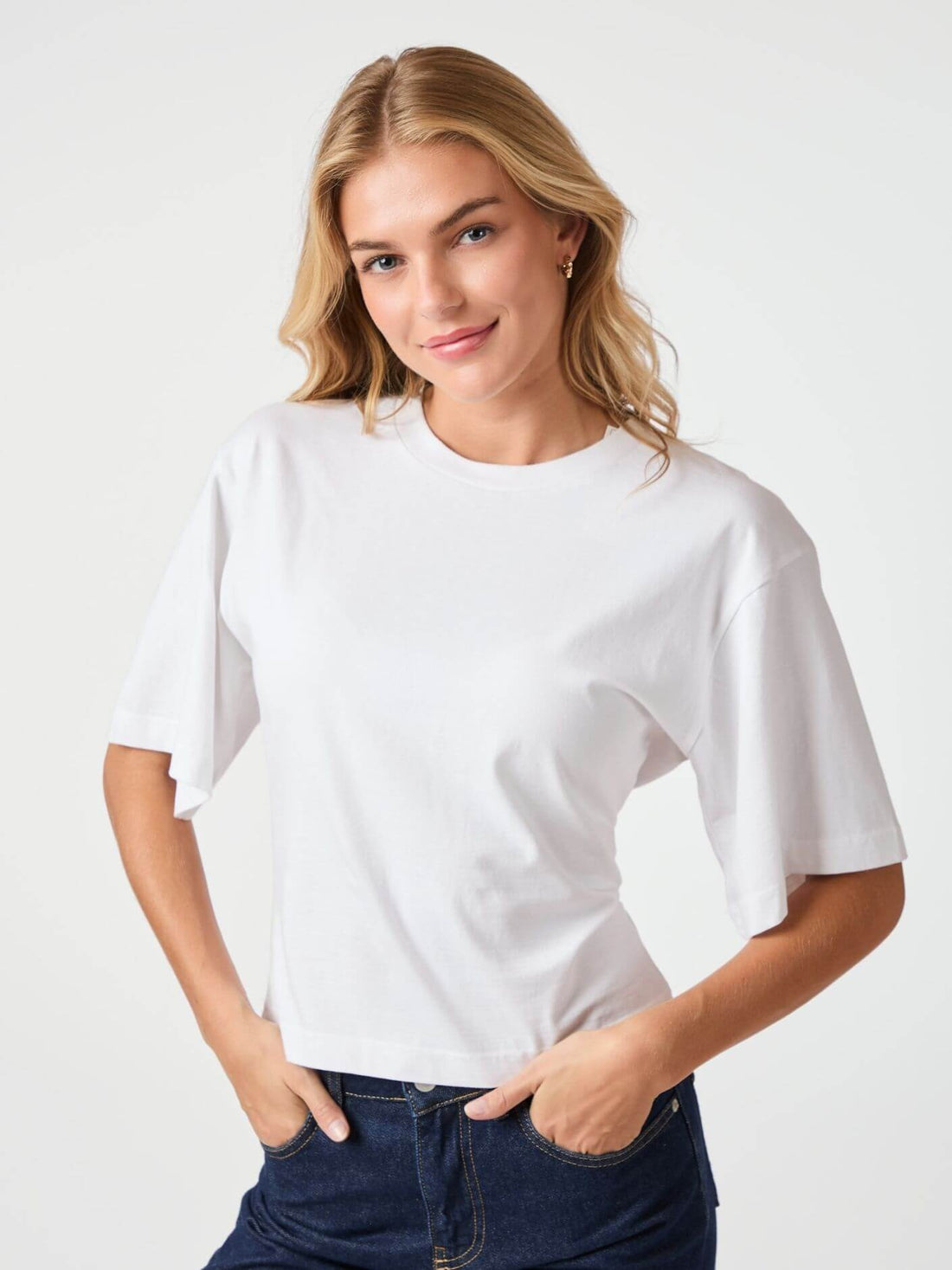 Asha Boxy Tee - White