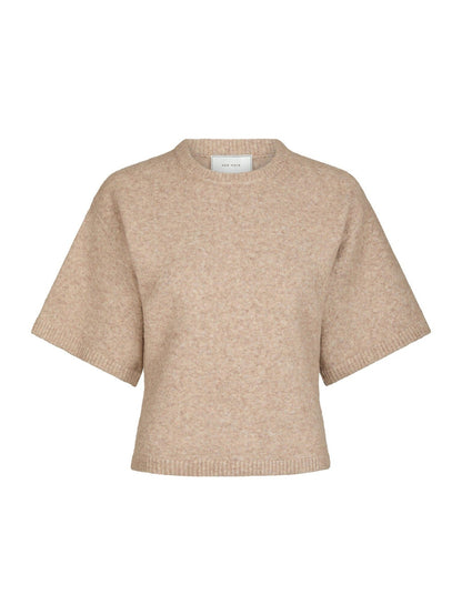Asha Knit Tee - Sand Melange
