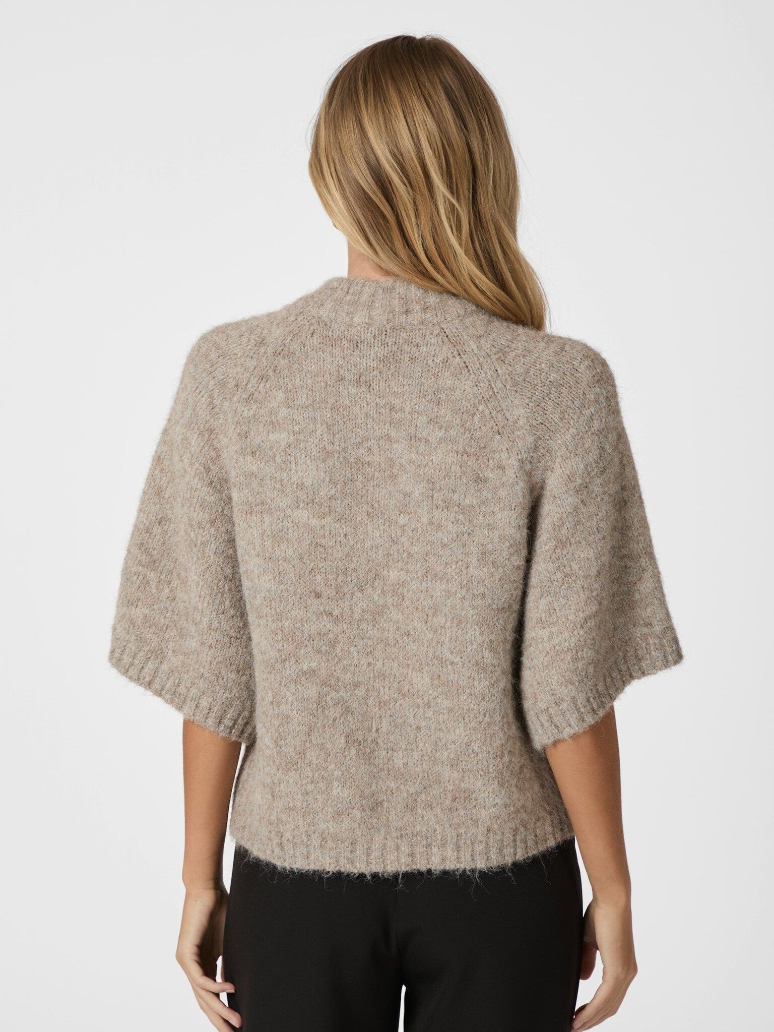 Benuta Fluffy Knit Cardigan - Beige Melange