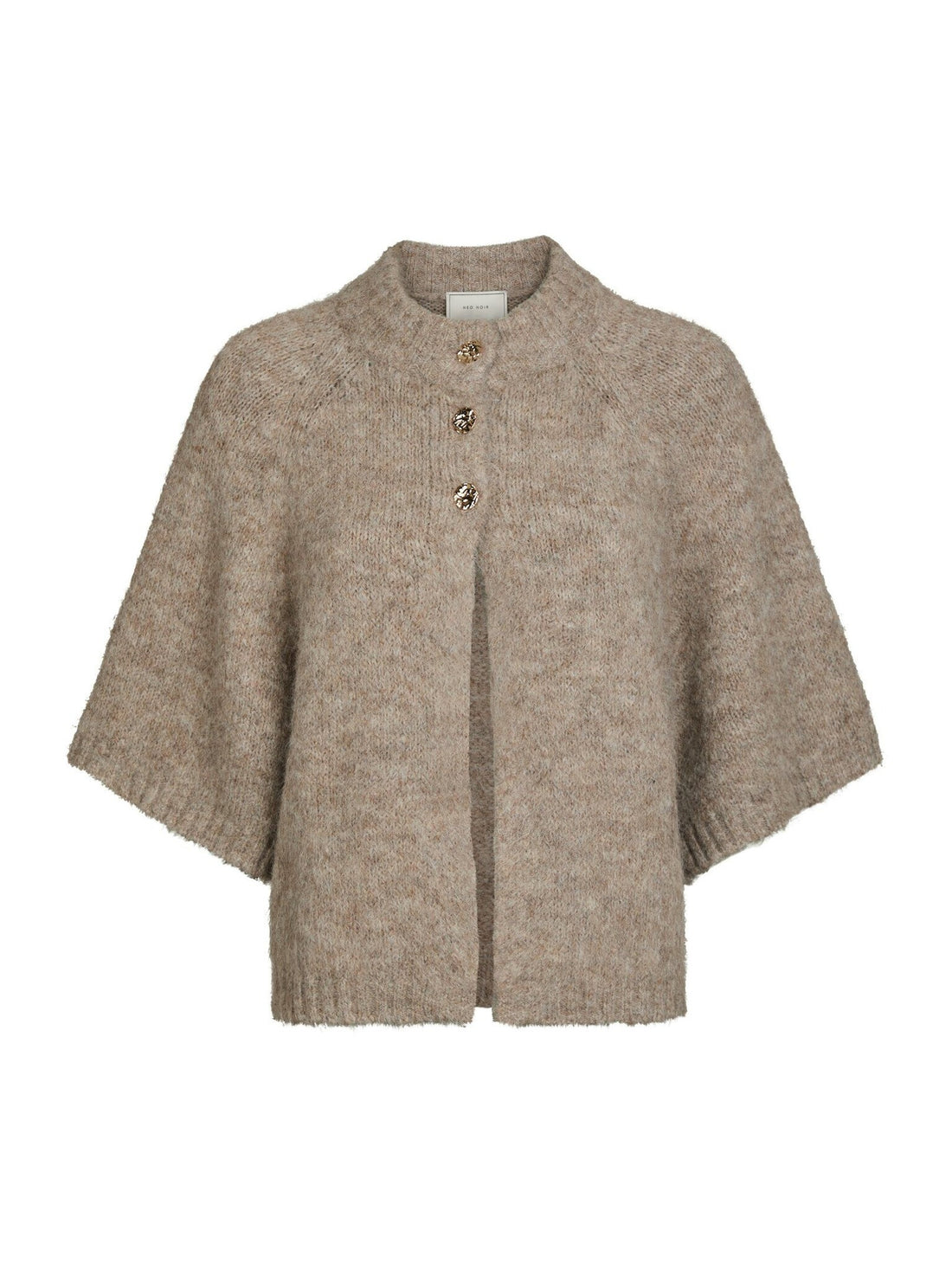 Benuta Fluffy Knit Cardigan - Beige Melange