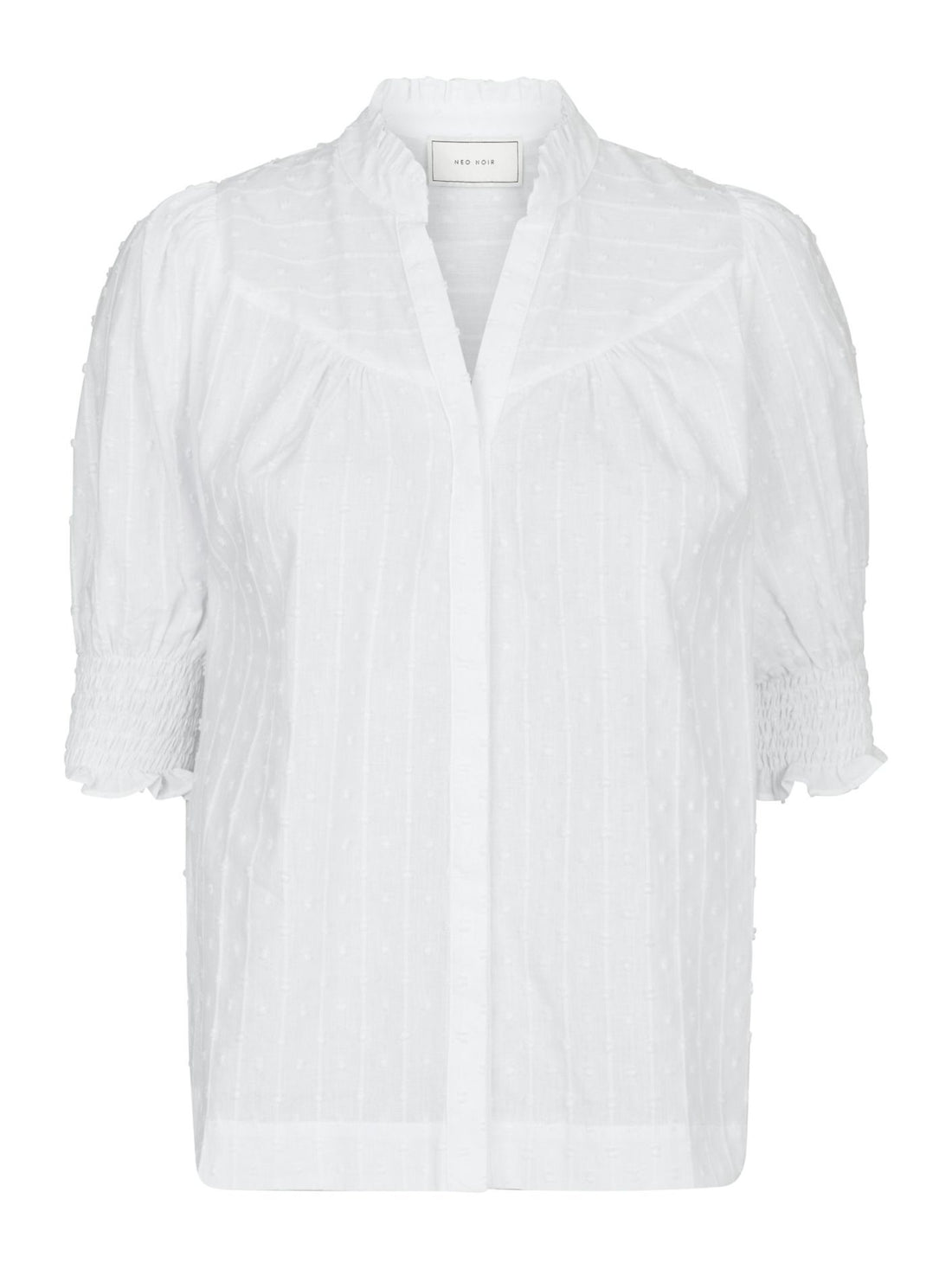 Diana B Dobby Blouse - White