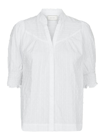 Diana B Dobby Blouse - White