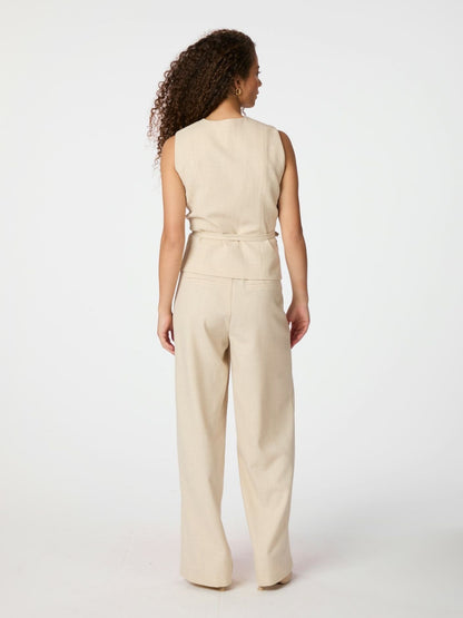 Emmet Melange Pants - Beige Melange