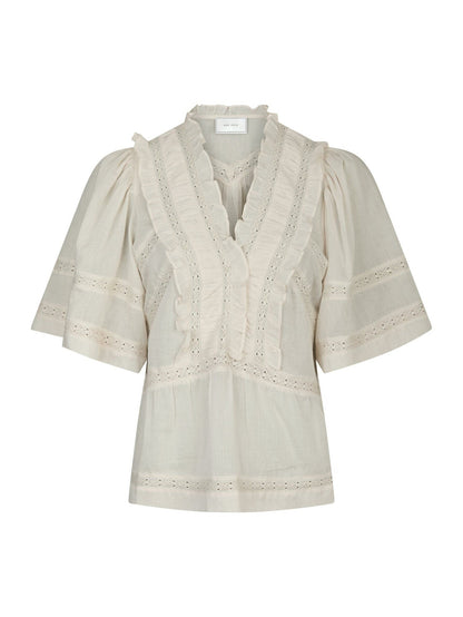 Evienne S Voile Top - Ivory