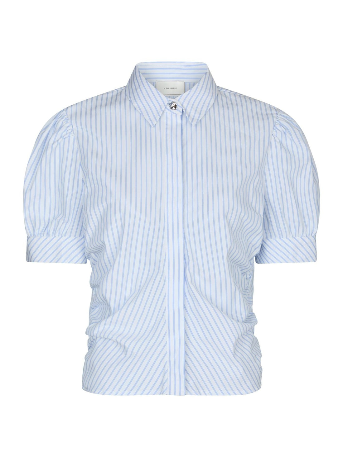 Frannie Stripe Shirt - White Light Blue