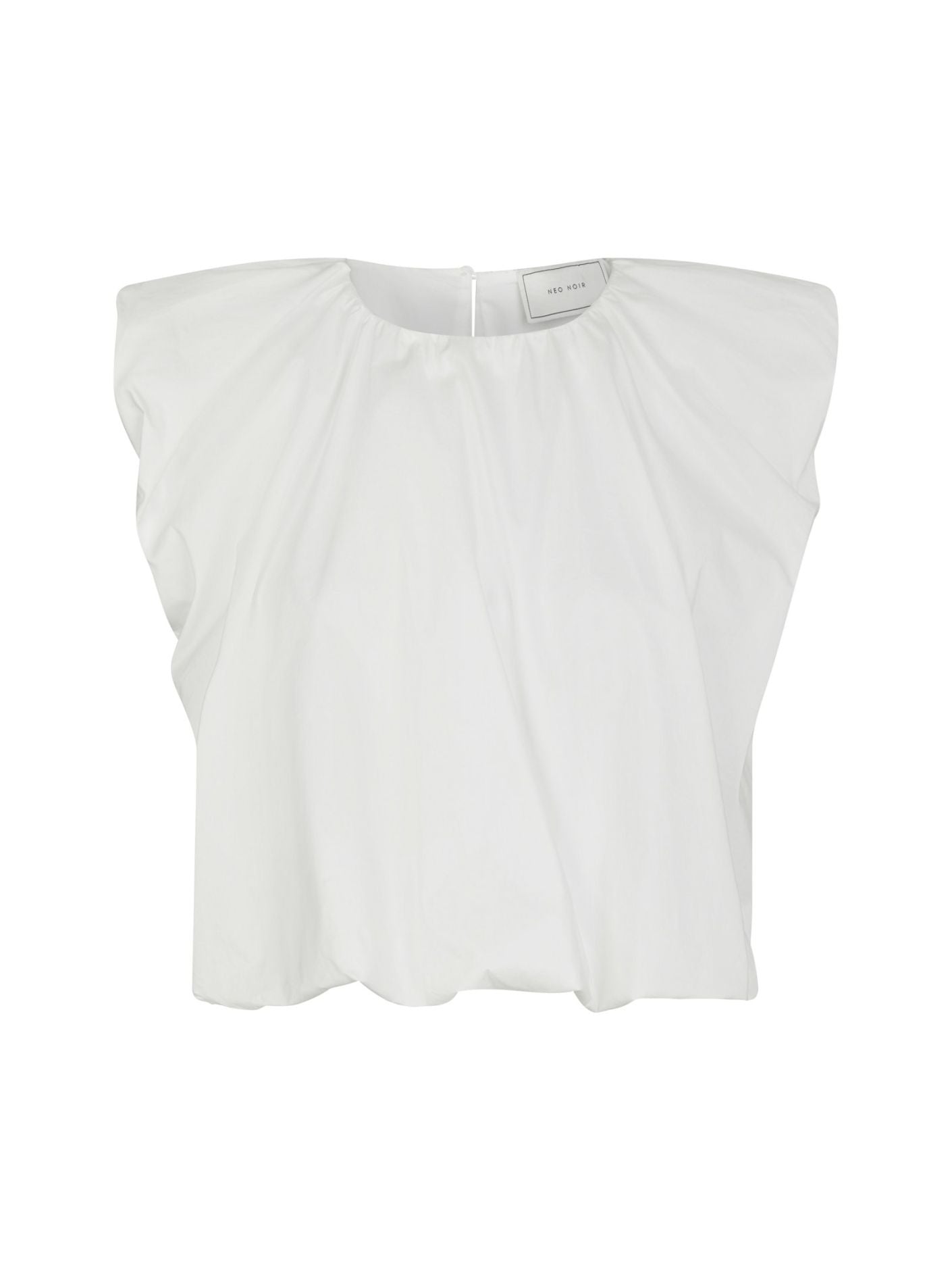 Ivania Poplin Top - White
