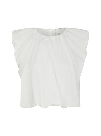 Ivania Poplin Top - White
