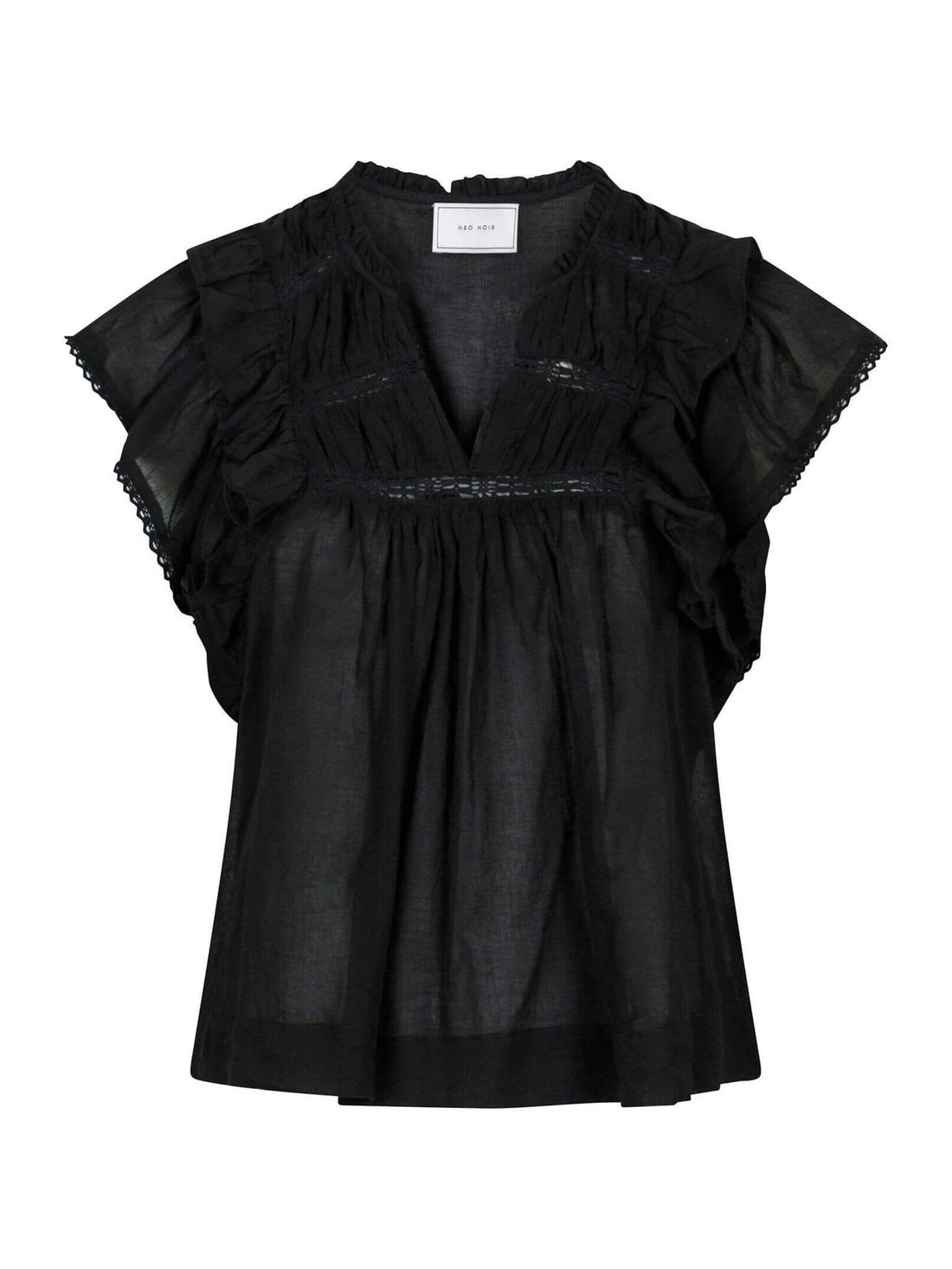 Jayla S voile top - Black