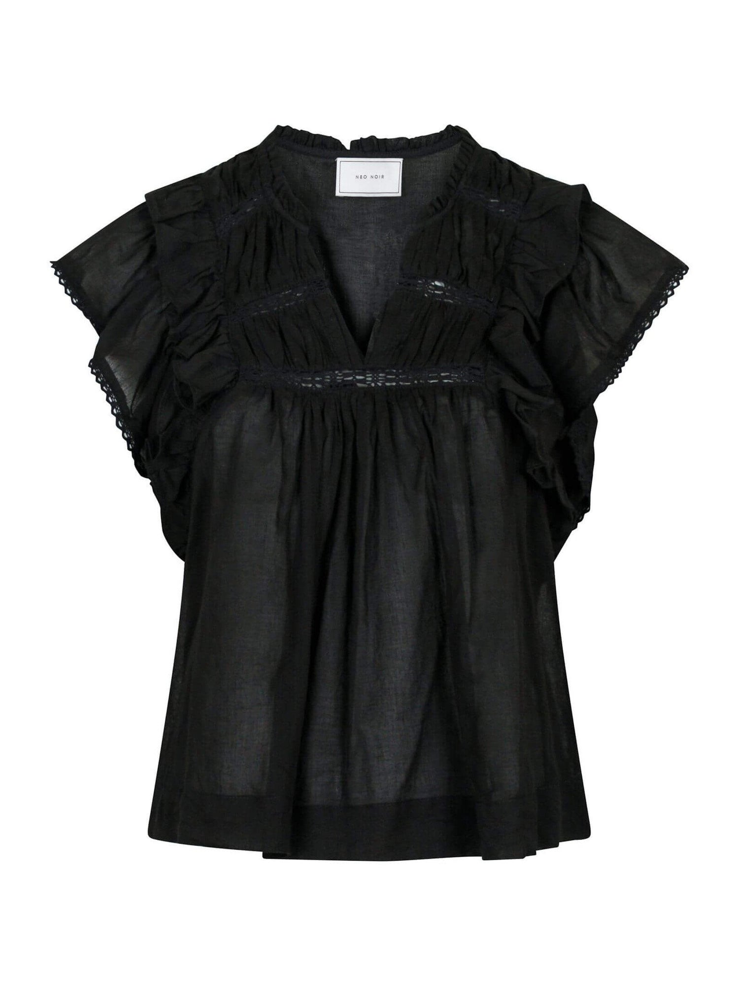Jayla S voile top - Black