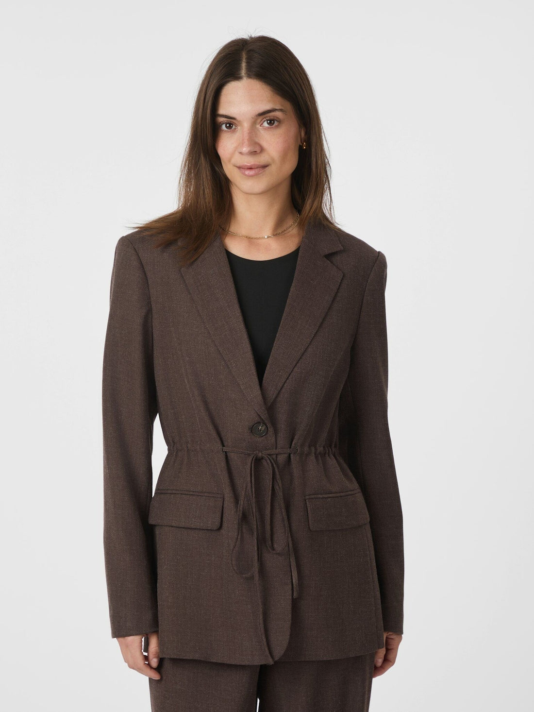 Jemmie Melange Blazer - Brown Melange