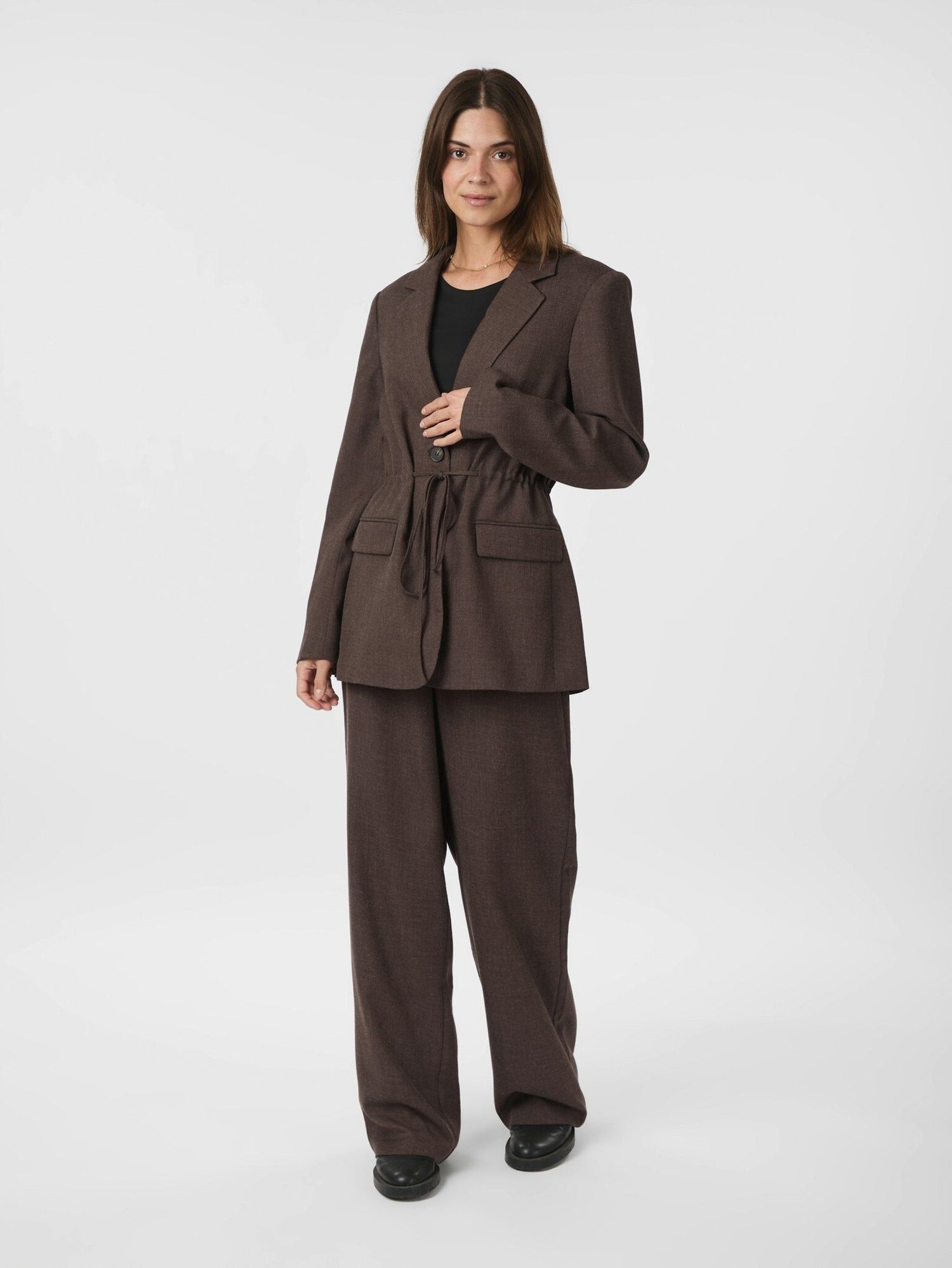 Jemmie Melange Blazer - Brown Melange