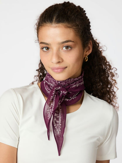 Kinessa Paisley Scarf - Bordeaux