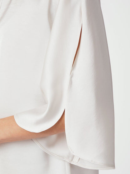 Liora Heavy Sateen Blouse - Pearl