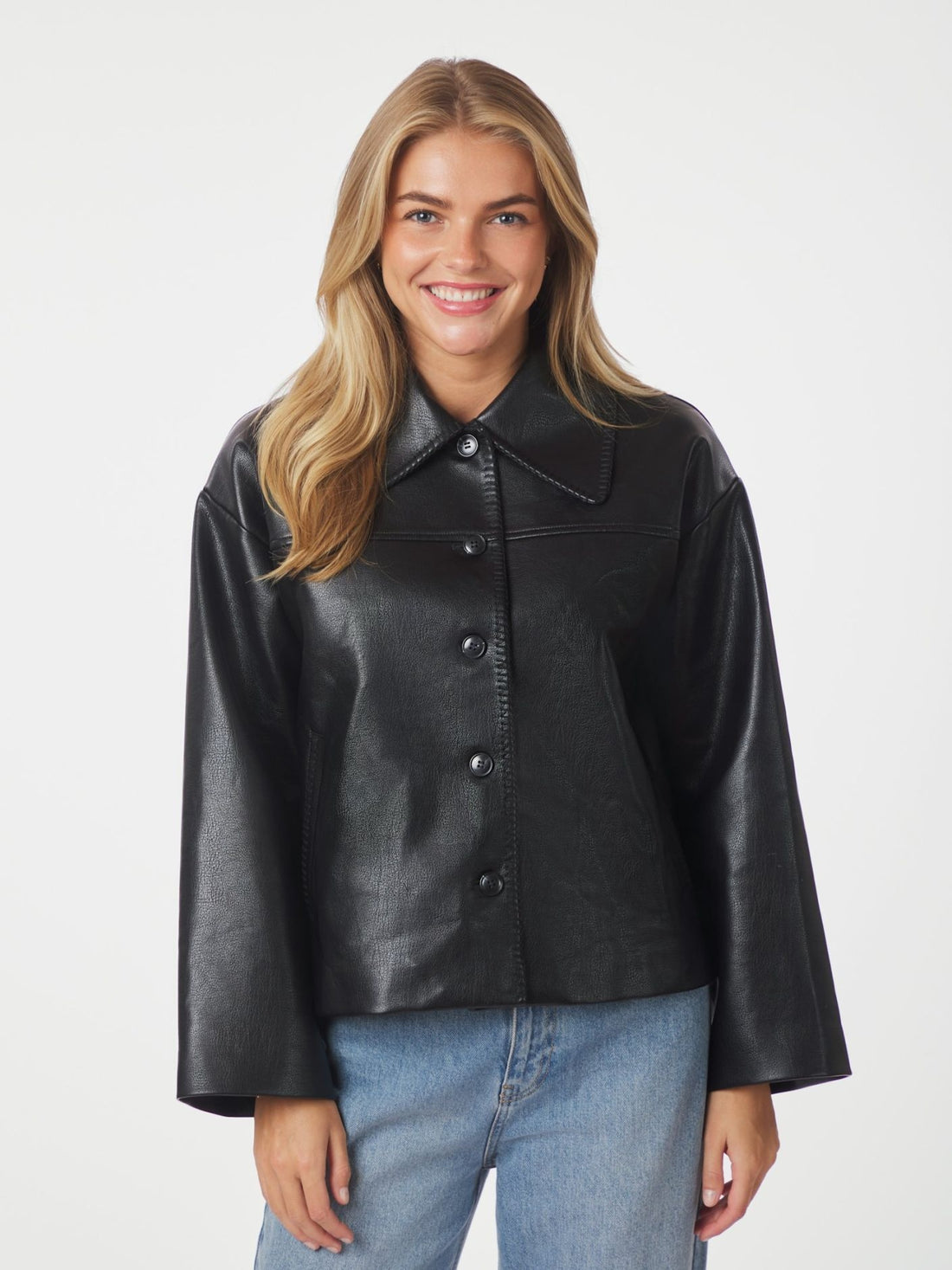 Lunara Collar stitch jacket - Black