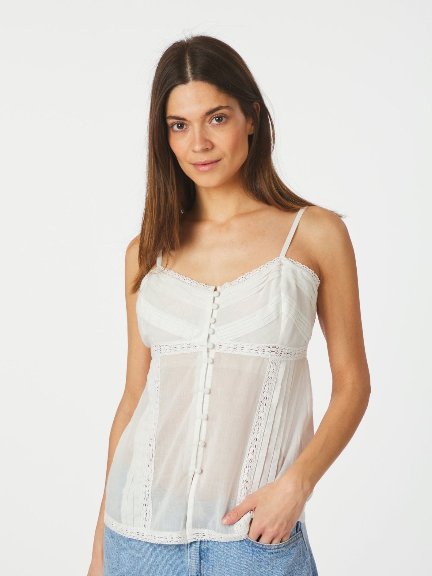 Nimissa S Voile Top - White