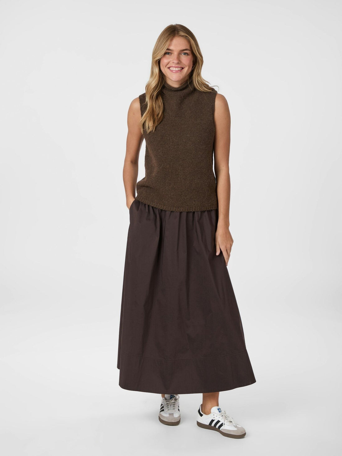Odelia Knit Top - Brown Melange