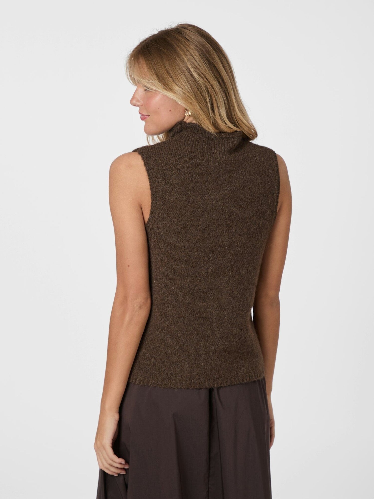 Odelia Knit Top - Brown Melange