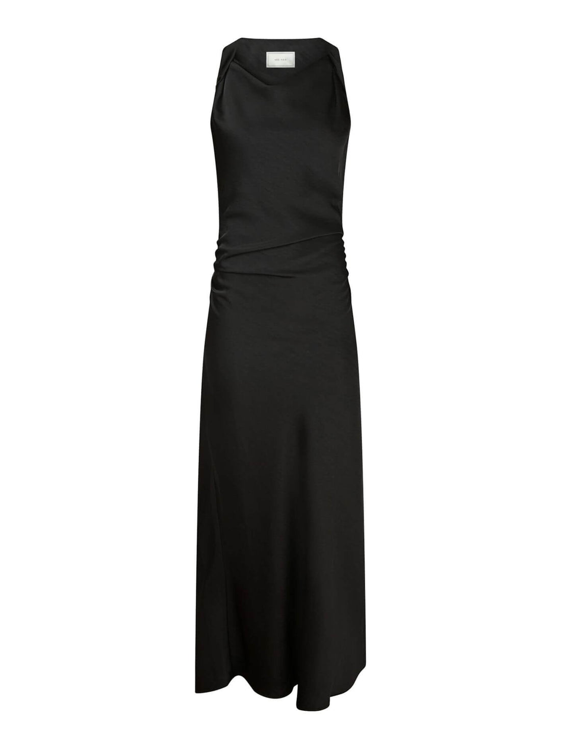 Rima Heavy Sateen Dress - Black