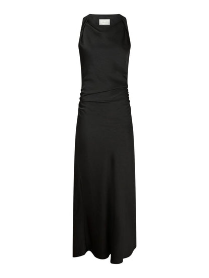 Rima Heavy Sateen Dress - Black