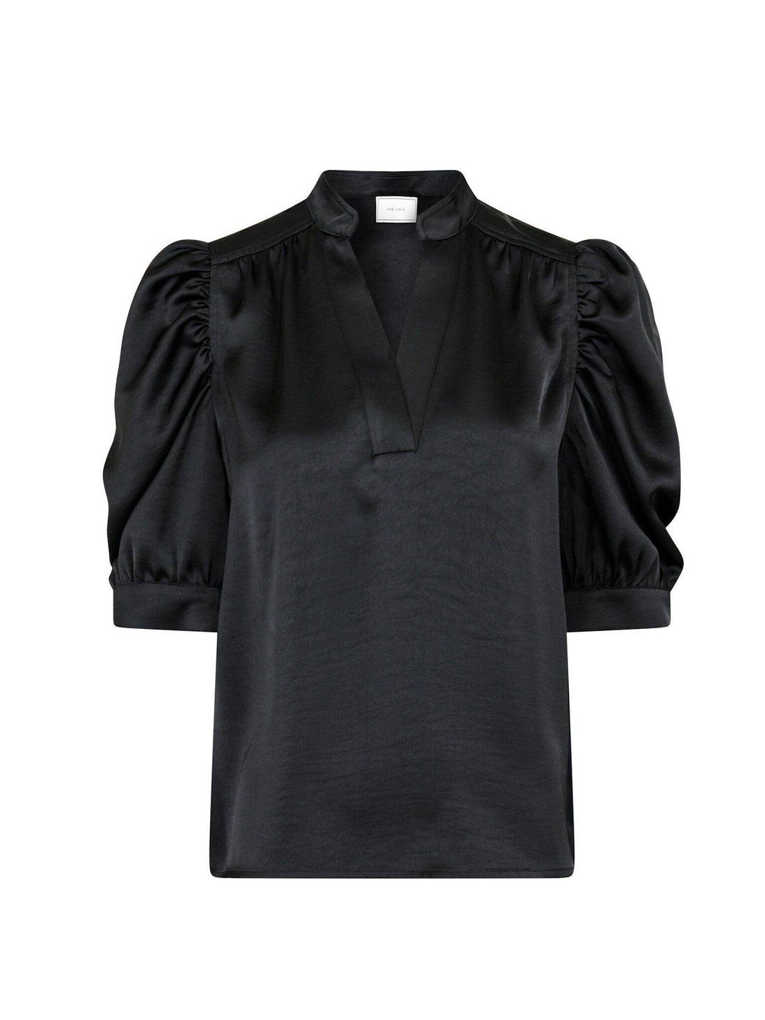 Roella Heavy Sateen Blouse - Black