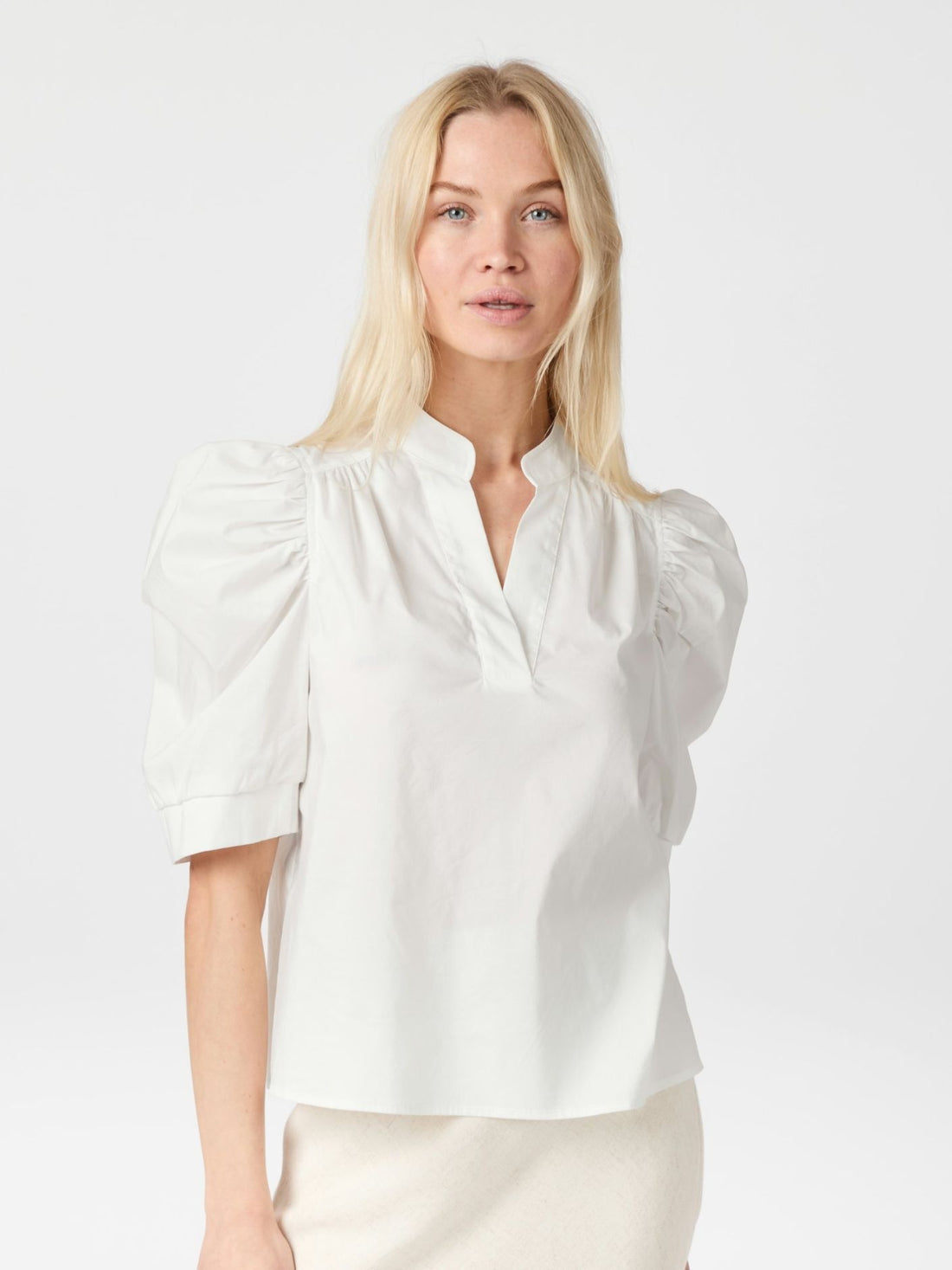 Roella Poplin Blouse - White