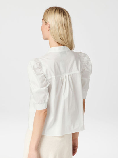 Roella Poplin Blouse - White