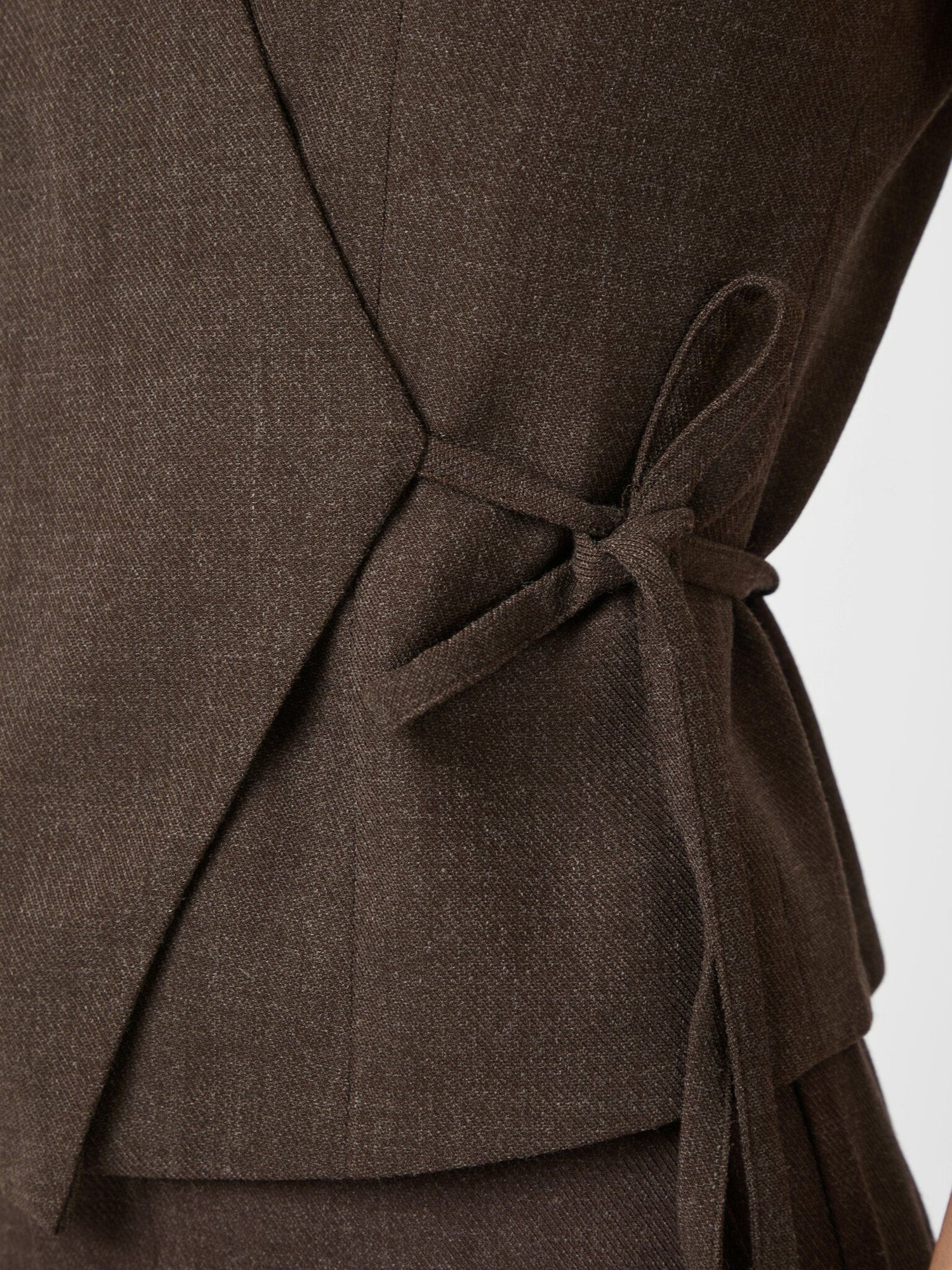 Samara Melange Waistcoat - Brown Melange