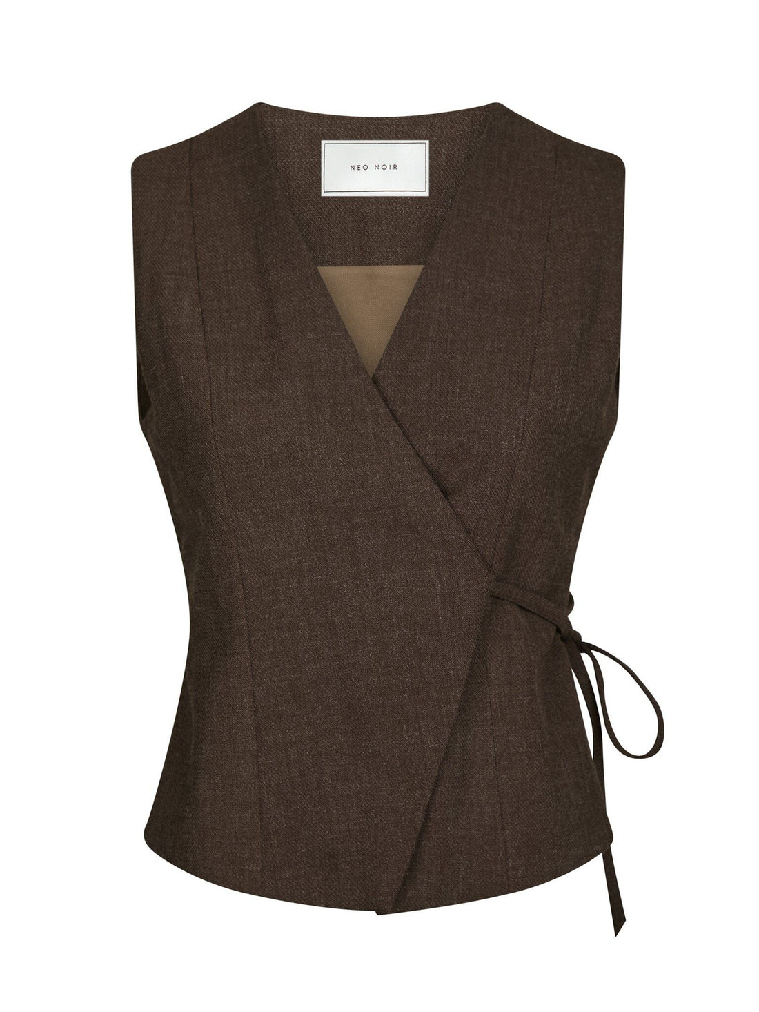 Samara Melange Waistcoat - Brown Melange