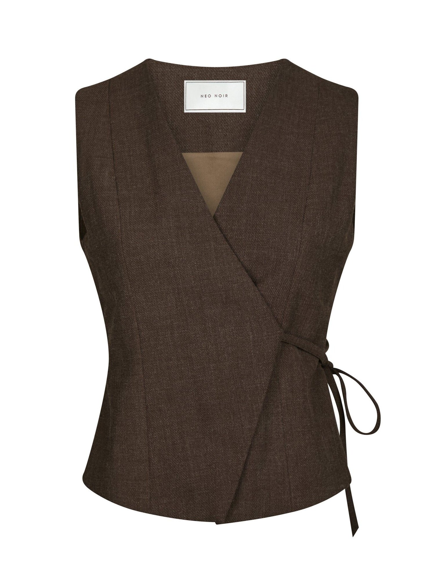Samara Melange Waistcoat - Brown Melange