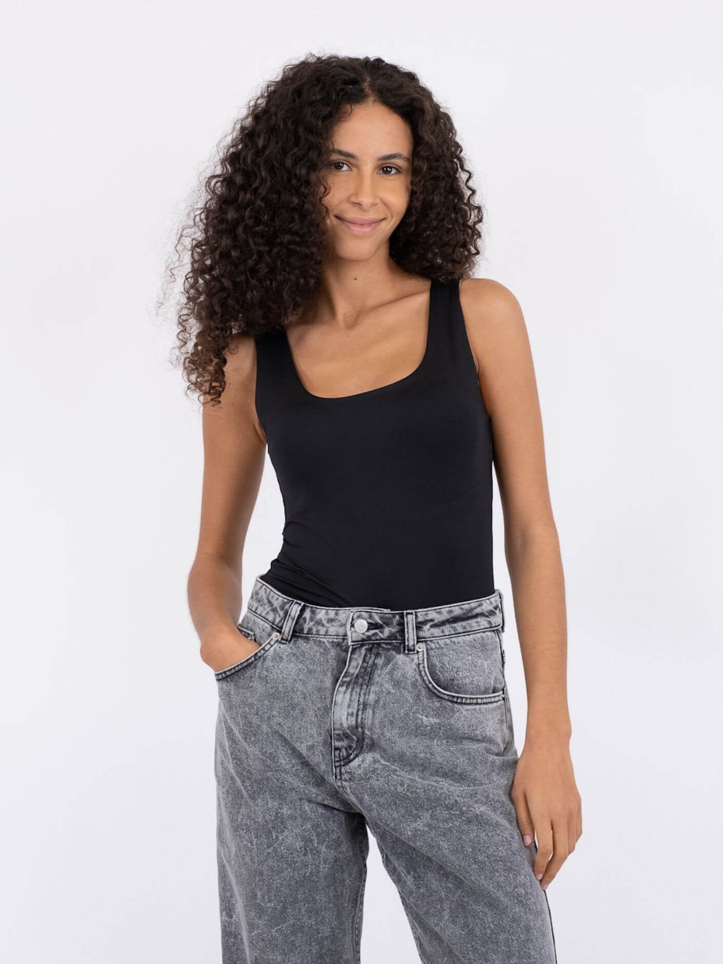 Sophia Jersey Top - Black