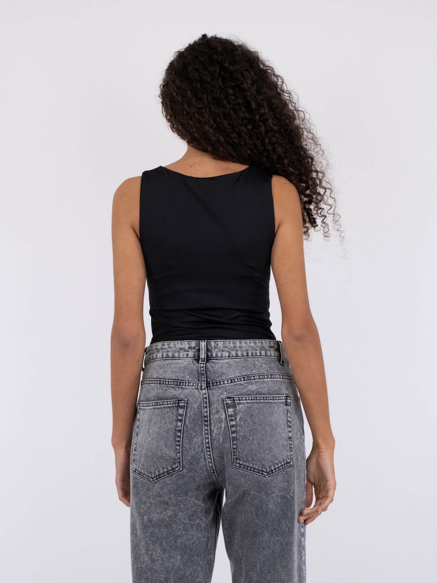 Sophia Jersey Top - Black