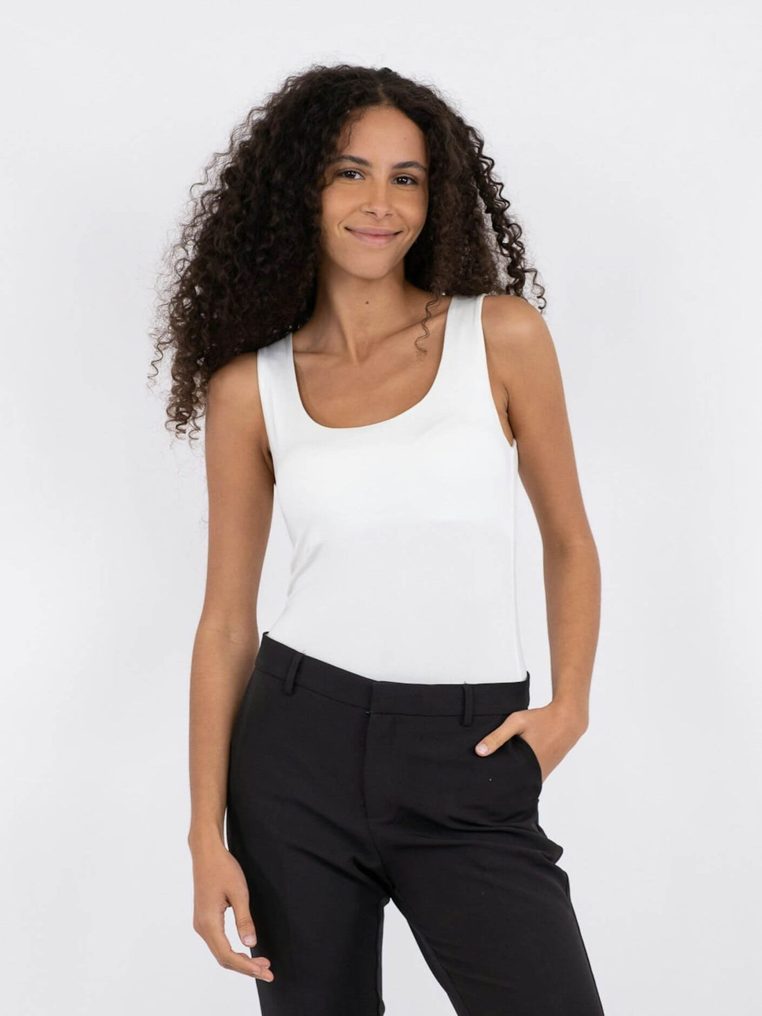 Sophia Jersey Top - Off white