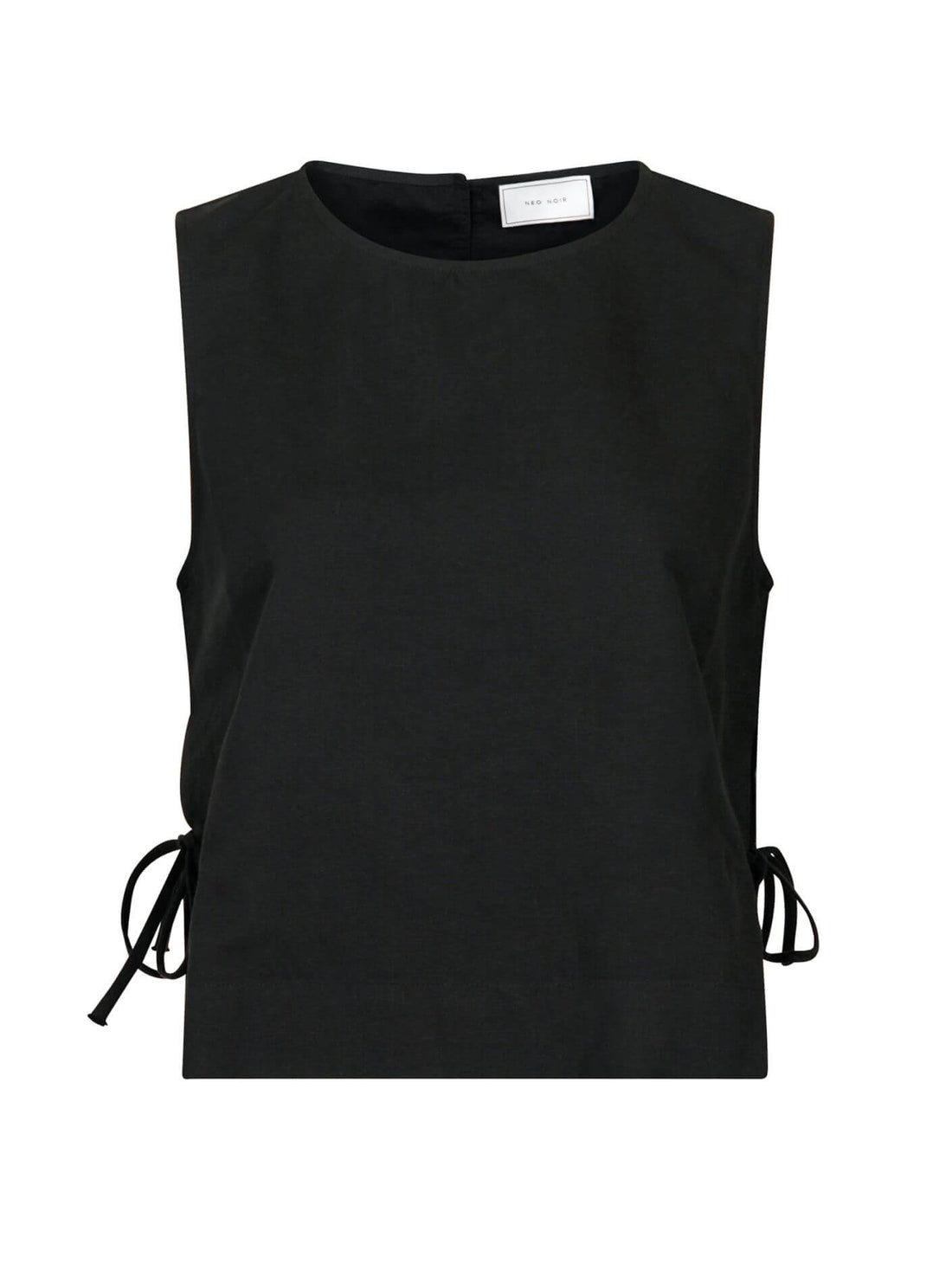 svetlana linen top - Black