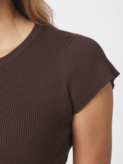 Tirra Knit Tee - Brown