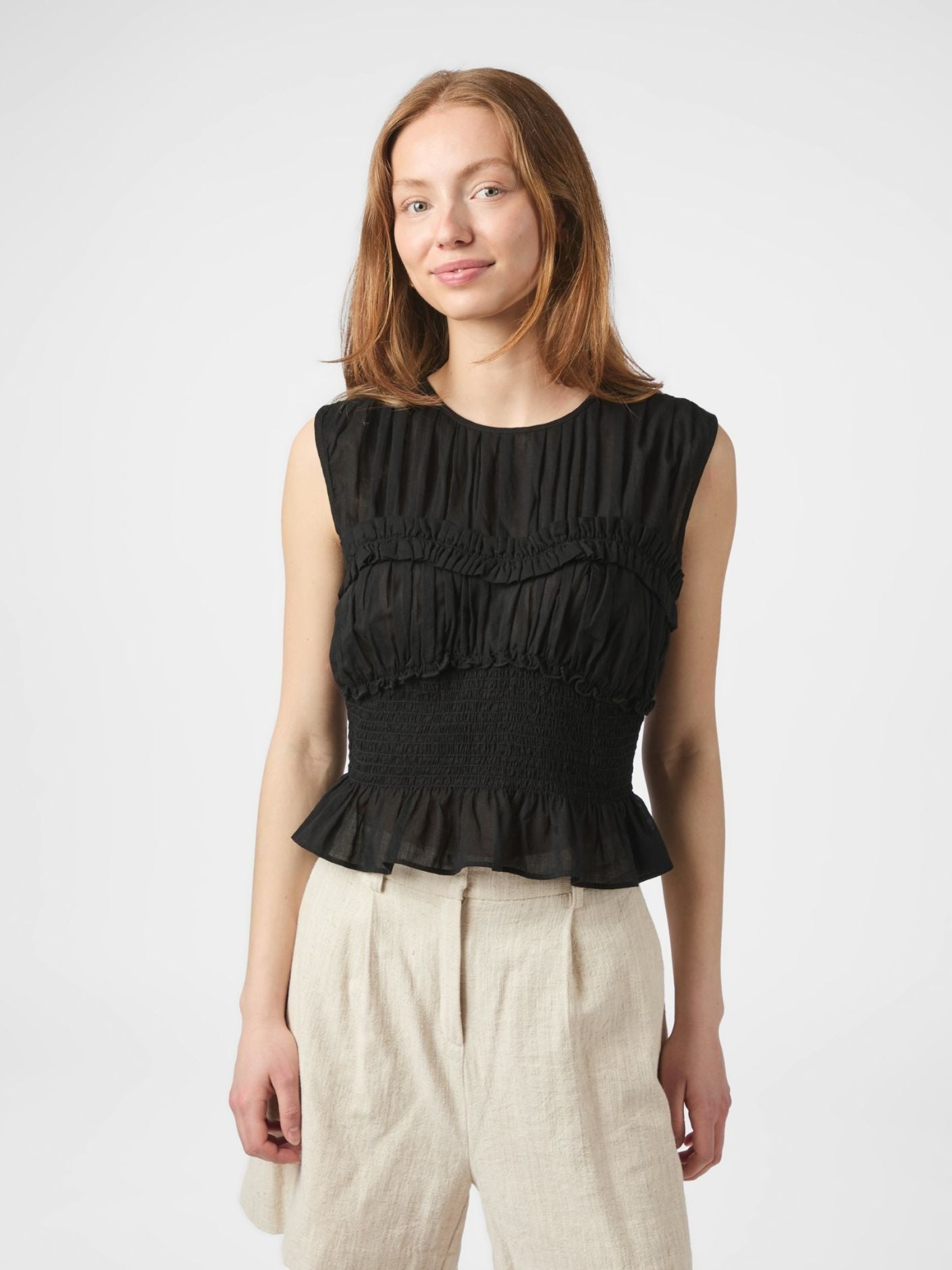 Trill S Voile Top - Black