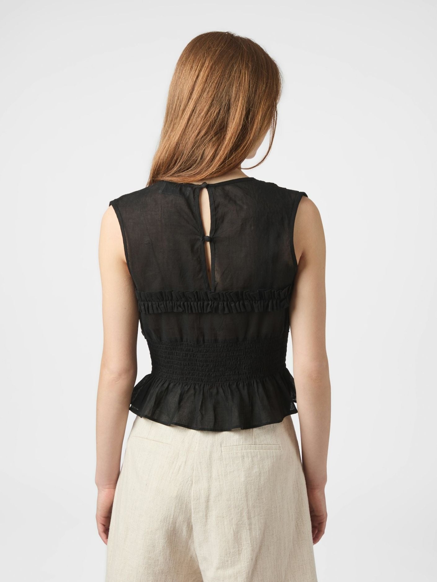 Trill S Voile Top - Black