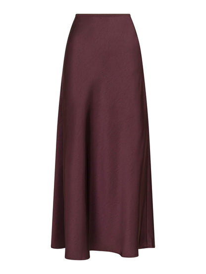 Vicky heavy sateen skirt - Burgundy