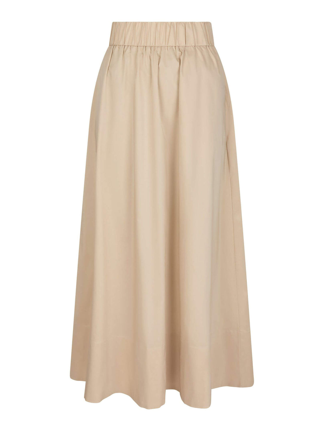 Yara Long Poplin Skirt - Dark Sand