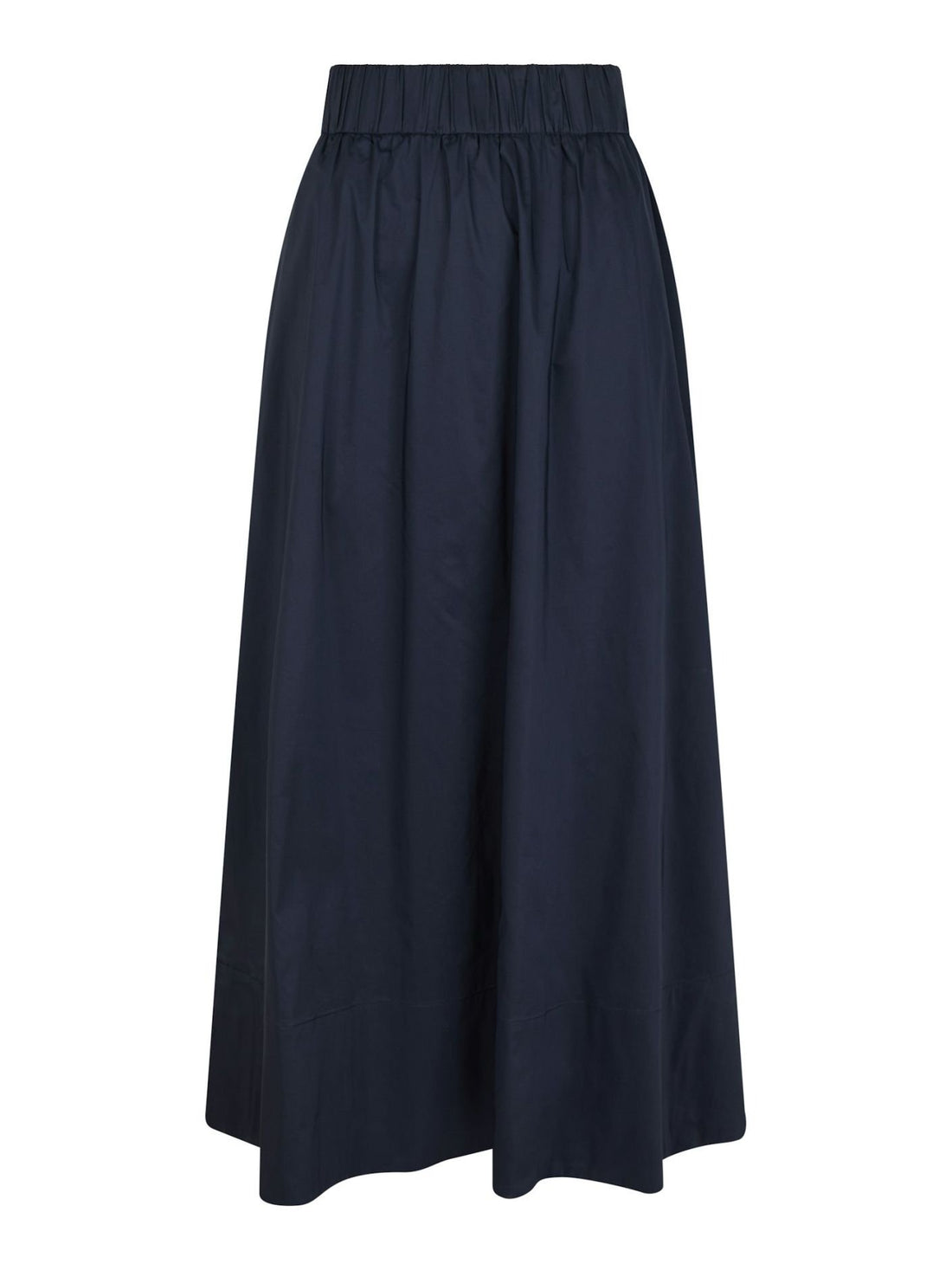 Yara Long Poplin Skirt - Navy