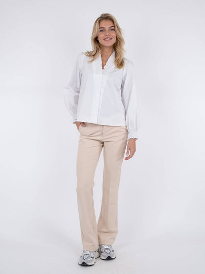 Brielle Solid Shirt White