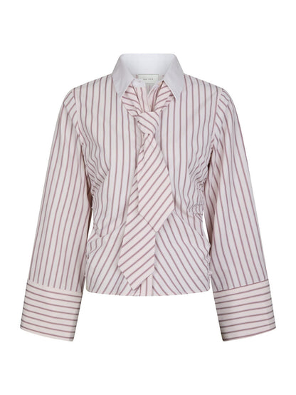 Francesca Stripe Shirt - Rose