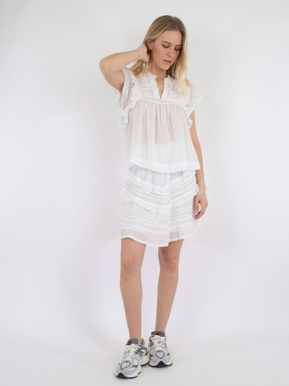 Jayla S voile top - White