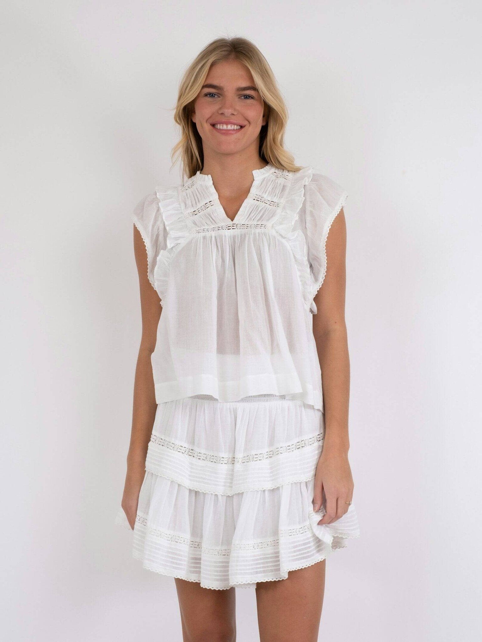 Jayla S voile top - White