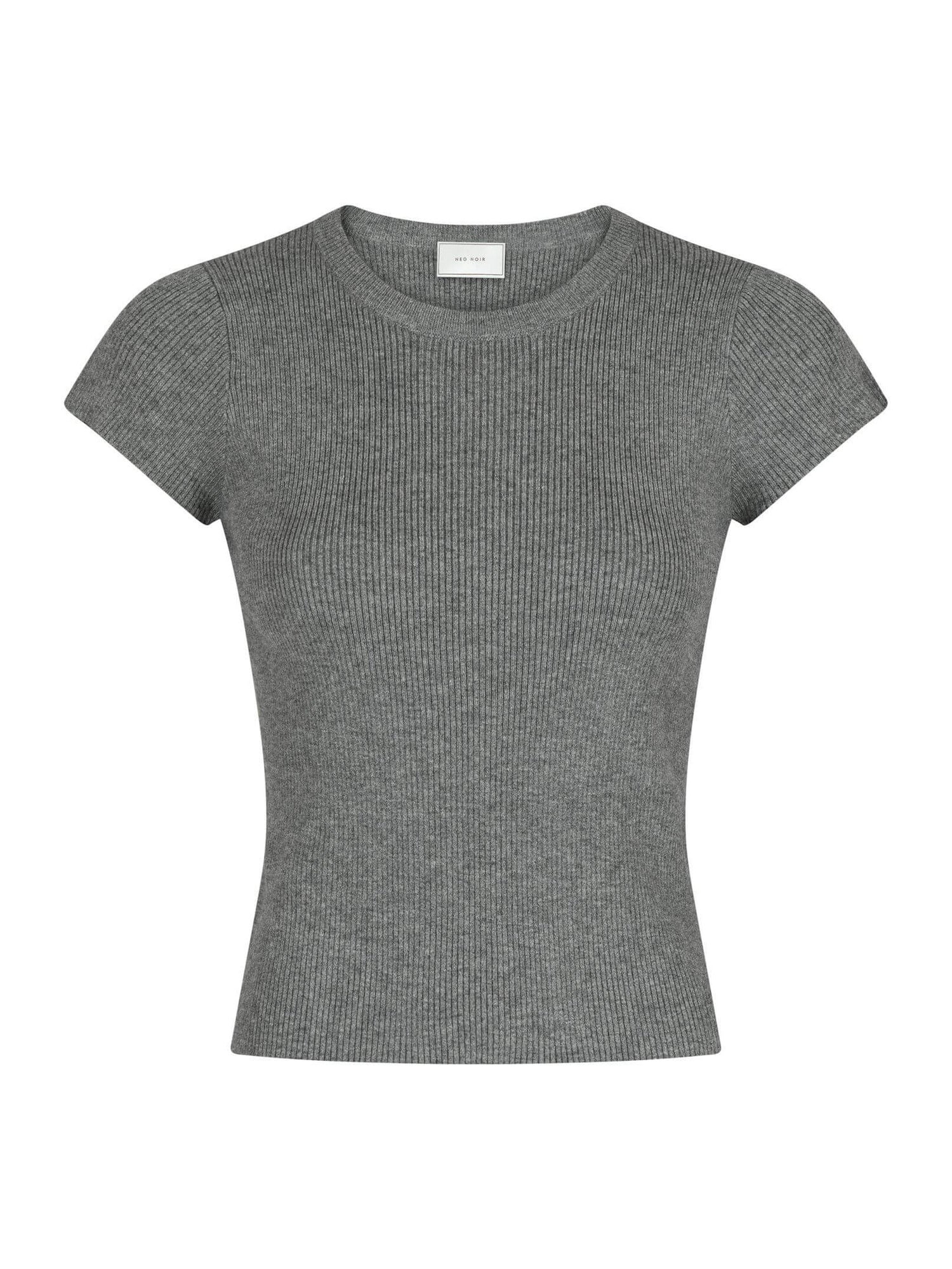 Tirra Knit Tee - Dark Grey Melange