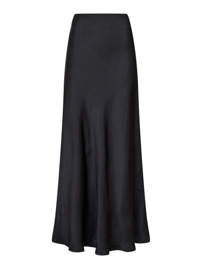 Vicky heavy sateen skirt - Black