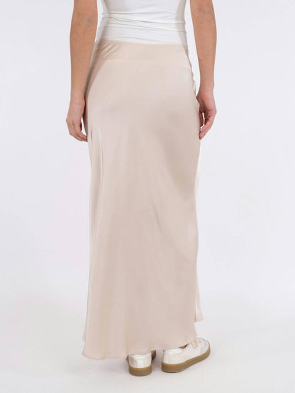 Vicky Heavy Sateen Skirt - Champagne