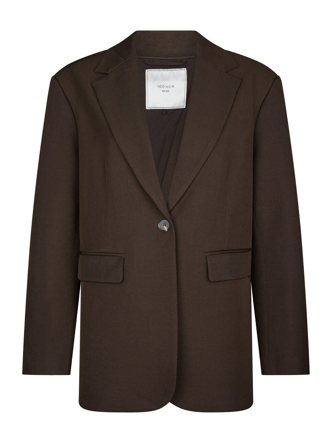 Aarielle Structure Blazer - Dark Brown